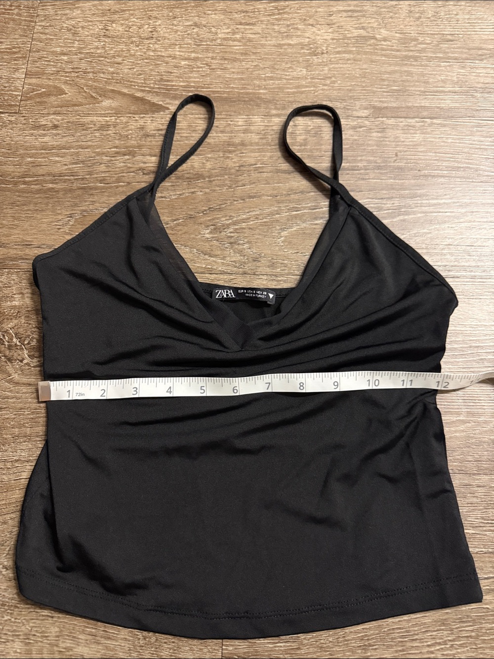 Zara Black Spaghetti Strap V-Neck Cami
